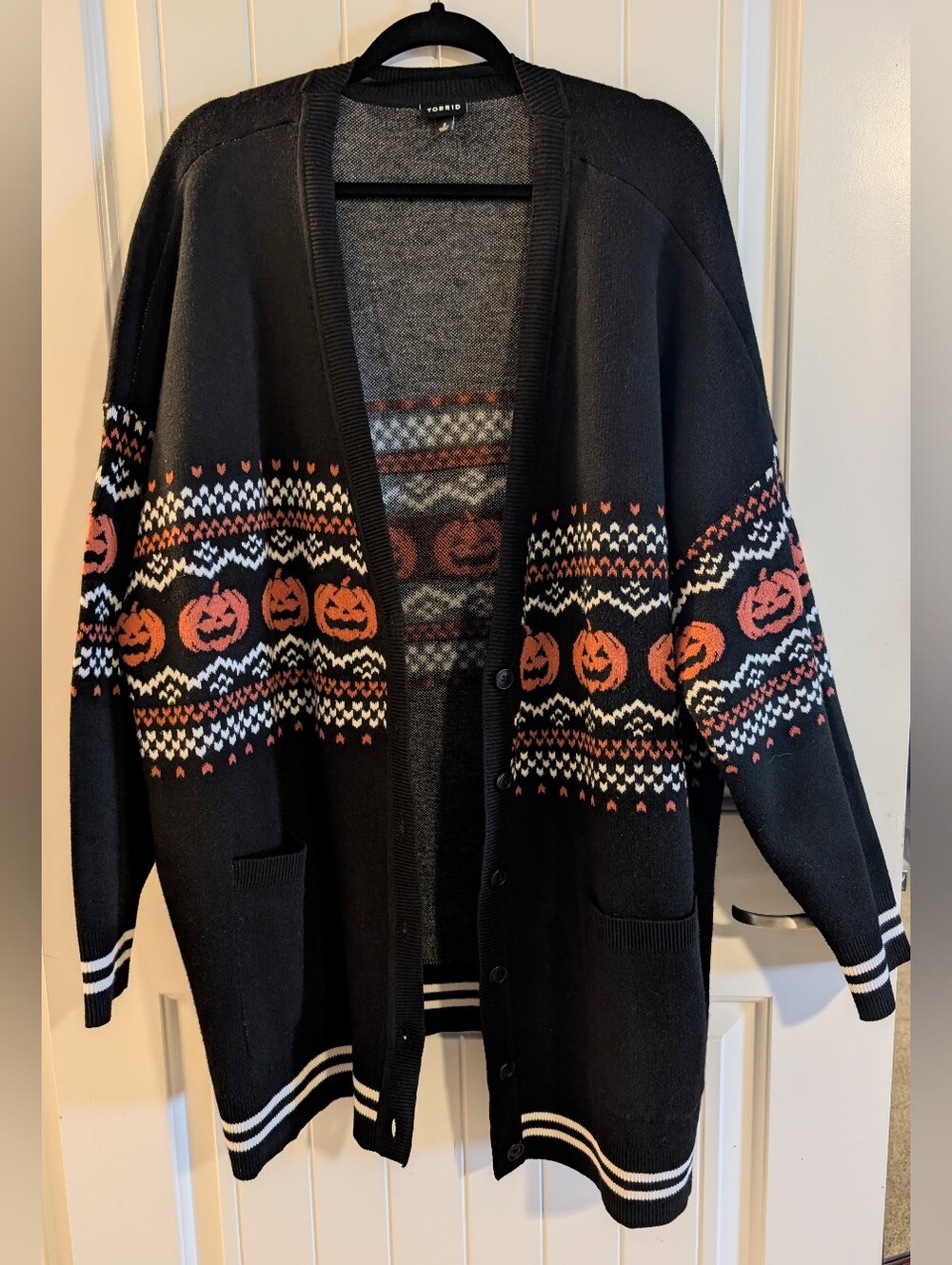 Torrid Luxe Cozy Boyfriend Cardigan - Jack-o'-lantern Size 3